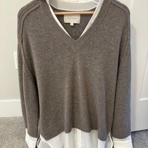Brochure Walker - Cashmere Looker Sweater, Otter Melange color, Size L
